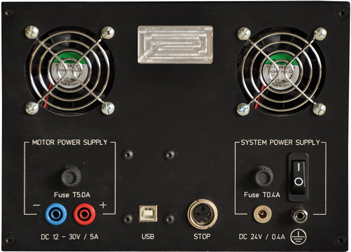 Zadní panel dynamometru